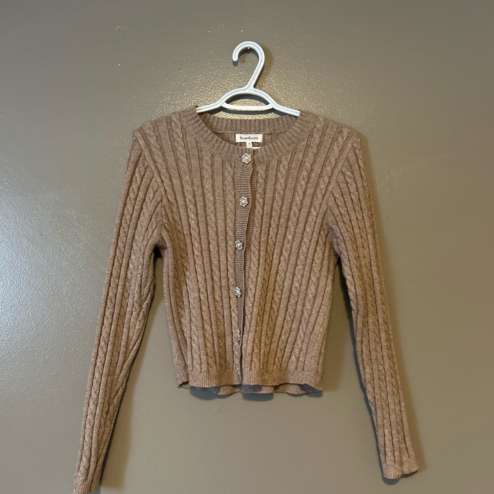 Brown Cable Knit Sweater
